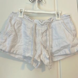 White Roxy Shorts